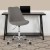 Flash Furniture CH-152783-LTGY-GG Mid-Back Light Gray Fabric Task Office Chair with Pneumatic Lift and Chrome Base addl-1