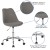 Flash Furniture CH-152783-LTGY-GG Mid-Back Light Gray Fabric Task Office Chair with Pneumatic Lift and Chrome Base addl-5