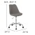 Flash Furniture CH-152783-LTGY-GG Mid-Back Light Gray Fabric Task Office Chair with Pneumatic Lift and Chrome Base addl-6