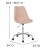Flash Furniture CH-152783-PK-GG Mid-Back Pink Fabric Task Office Chair with Pneumatic Lift and Chrome Base addl-6