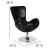 Flash Furniture CH-162430-BK-LEA-GG Egg Series Black LeatherSoft Side Reception Chair addl-5