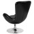 Flash Furniture CH-162430-BK-LEA-GG Egg Series Black LeatherSoft Side Reception Chair addl-6