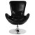 Flash Furniture CH-162430-BK-LEA-GG Egg Series Black LeatherSoft Side Reception Chair addl-9