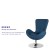 Flash Furniture CH-162430-BL-FAB-GG Egg Series Blue Fabric Side Reception Chair addl-3
