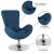 Flash Furniture CH-162430-BL-FAB-GG Egg Series Blue Fabric Side Reception Chair addl-4