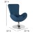Flash Furniture CH-162430-BL-FAB-GG Egg Series Blue Fabric Side Reception Chair addl-5