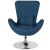 Flash Furniture CH-162430-BL-FAB-GG Egg Series Blue Fabric Side Reception Chair addl-9