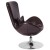 Flash Furniture CH-162430-BN-LEA-GG Egg Series Brown LeatherSoft Side Reception Chair addl-3