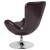 Flash Furniture CH-162430-BN-LEA-GG Egg Series Brown LeatherSoft Side Reception Chair addl-4