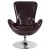 Flash Furniture CH-162430-BN-LEA-GG Egg Series Brown LeatherSoft Side Reception Chair addl-5