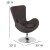 Flash Furniture CH-162430-DKGY-FAB-GG Egg Series Dark Gray Fabric Side Reception Chair addl-5