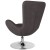 Flash Furniture CH-162430-DKGY-FAB-GG Egg Series Dark Gray Fabric Side Reception Chair addl-6