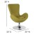 Flash Furniture CH-162430-GN-FAB-GG Egg Series Green Fabric Side Reception Chair addl-5