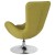 Flash Furniture CH-162430-GN-FAB-GG Egg Series Green Fabric Side Reception Chair addl-6