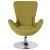 Flash Furniture CH-162430-GN-FAB-GG Egg Series Green Fabric Side Reception Chair addl-9