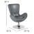 Flash Furniture CH-162430-GY-LEA-GG Egg Series Gray LeatherSoft Side Reception Chair addl-5