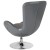 Flash Furniture CH-162430-GY-LEA-GG Egg Series Gray LeatherSoft Side Reception Chair addl-6