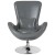 Flash Furniture CH-162430-GY-LEA-GG Egg Series Gray LeatherSoft Side Reception Chair addl-9
