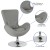 Flash Furniture CH-162430-LTGY-FAB-GG Egg Series Light Gray Fabric Side Reception Chair addl-4