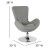 Flash Furniture CH-162430-LTGY-FAB-GG Egg Series Light Gray Fabric Side Reception Chair addl-5