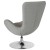 Flash Furniture CH-162430-LTGY-FAB-GG Egg Series Light Gray Fabric Side Reception Chair addl-6