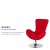 Flash Furniture CH-162430-RED-FAB-GG Egg Series Red Fabric Side Reception Chair addl-3