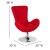 Flash Furniture CH-162430-RED-FAB-GG Egg Series Red Fabric Side Reception Chair addl-5