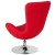 Flash Furniture CH-162430-RED-FAB-GG Egg Series Red Fabric Side Reception Chair addl-6