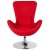 Flash Furniture CH-162430-RED-FAB-GG Egg Series Red Fabric Side Reception Chair addl-9