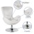 Flash Furniture CH-162430-WH-LEA-GG Egg Series White LeatherSoft Side Reception Chair addl-4