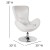 Flash Furniture CH-162430-WH-LEA-GG Egg Series White LeatherSoft Side Reception Chair addl-5