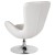 Flash Furniture CH-162430-WH-LEA-GG Egg Series White LeatherSoft Side Reception Chair addl-6