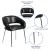 Flash Furniture CH-162731-BK-GG Fusion Series Contemporary Black LeatherSoft Side Reception Chair addl-4