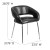 Flash Furniture CH-162731-BK-GG Fusion Series Contemporary Black LeatherSoft Side Reception Chair addl-5