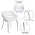 Flash Furniture CH-162731-WH-GG Fusion Series Contemporary White LeatherSoft Side Reception Chair addl-4