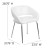 Flash Furniture CH-162731-WH-GG Fusion Series Contemporary White LeatherSoft Side Reception Chair addl-5