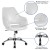 Flash Furniture CH-177280-WH-GG Madrid White LeatherSoft Upholstered Mid-Back Chair addl-5