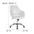 Flash Furniture CH-177280-WH-GG Madrid White LeatherSoft Upholstered Mid-Back Chair addl-6