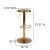 Flash Furniture CH-181220-GD-GG Madrid Series Adjustable Height Gold Retro Barstool addl-3
