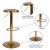 Flash Furniture CH-181220-GD-GG Madrid Series Adjustable Height Gold Retro Barstool addl-5
