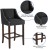 Flash Furniture CH-182020-30-BK-F-GG 30" Transitional Walnut Barstool with Accent Nail Trim in Charcoal Fabric addl-4