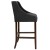 Flash Furniture CH-182020-30-BK-F-GG 30" Transitional Walnut Barstool with Accent Nail Trim in Charcoal Fabric addl-8