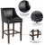 Flash Furniture CH-182020-30-BK-GG 30" Transitional Walnut Barstool with Accent Nail Trim in Black LeatherSoft addl-4