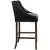 Flash Furniture CH-182020-30-BK-GG 30" Transitional Walnut Barstool with Accent Nail Trim in Black LeatherSoft addl-8