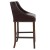 Flash Furniture CH-182020-30-BN-GG 30" Transitional Walnut Barstool with Accent Nail Trim in Brown LeatherSoft addl-4