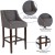 Flash Furniture CH-182020-30-DKGY-F-GG 30" Transitional Walnut Barstool with Accent Nail Trim in Dark Gray Fabric addl-4