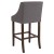 Flash Furniture CH-182020-30-DKGY-F-GG 30" Transitional Walnut Barstool with Accent Nail Trim in Dark Gray Fabric addl-6