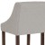 Flash Furniture CH-182020-30-LTGY-F-GG 30" Transitional Walnut Barstool with Accent Nail Trim in Light Gray Fabric addl-10