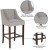 Flash Furniture CH-182020-30-LTGY-F-GG 30" Transitional Walnut Barstool with Accent Nail Trim in Light Gray Fabric addl-4