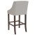 Flash Furniture CH-182020-30-LTGY-F-GG 30" Transitional Walnut Barstool with Accent Nail Trim in Light Gray Fabric addl-6